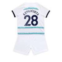 Chelsea Cesar Azpilicueta #28 Fotballklær Bortedraktsett Barn 2022-23 Kortermet (+ korte bukser)